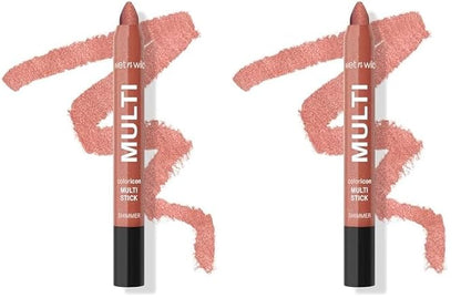 wet n wild Color Icon Cream Eyeshadow Makeup Multi-Stick Peach Born To Flirt (Pack of 2)