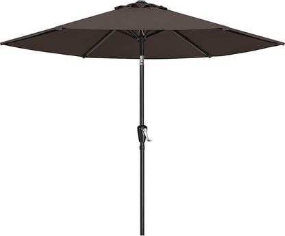 ABCCANOPY 7.5FT OutdoorPatio Umbrella, UV Protection Table Umbrella w/Crank for Easy Set Up, Suitable for Garden, Lawn, Deck & Backyard (Brown)