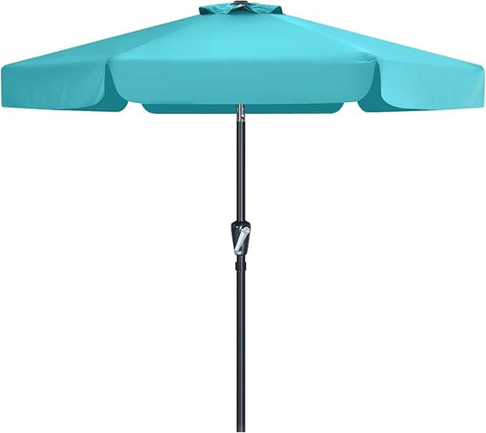 MASTERCANOPY Valance Patio Umbrella for Outdoor Table Market (7.5ft,Turquoise)