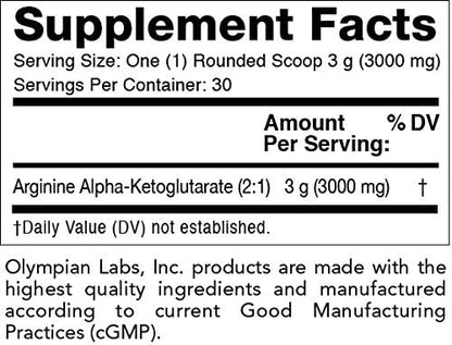 Olympian Labs A-AKG Powder, 40 Servings, 4.2 Oz