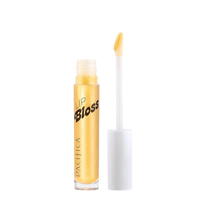 Pacifica Plumping Lip Gloss - Lip Bloss Tinted Lip Balm Treatment - Vanilla Bean Flavored - Moisturizing, High-Shine, Long-Lasting Shine, Jojoba Oil Vegan & Cruelty-Free, 0.14 Fl Oz