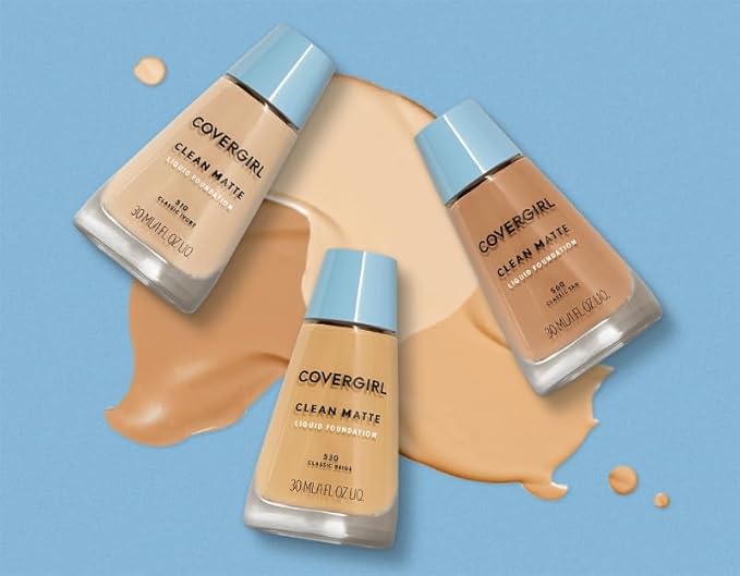 COVERGIRL Clean Matte Liquid Foundation Classic Ivory, , Cruelty Free 1 oz