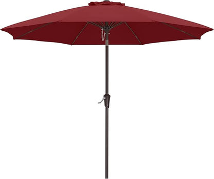 ABCCANOPY 10FT Patio Umbrella, Outdoor Waterproof Table Umbrella with Push Button Tilt and Crank, 8 Ribs UV Protection Pool Umbrella for Garden, Lawn, Deck & Backyard (Burgundy)