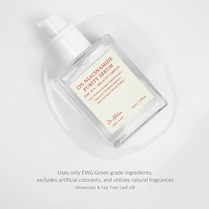 Dr.Althea 15% Niacinamide Purity Serum - 15% Niacinamide included, Overall skintone and texture improvement, Pore care, Serum control with Zinc. Vegan formula, Korean skincare