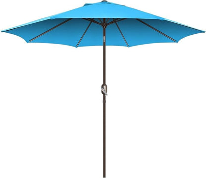 7.5Ft/9Ft Patio Umbrella, UV Protect Pool Umbrella with Heavy Duty Pole,Outdoor Umbrella with Push Botton Tilt & Crank