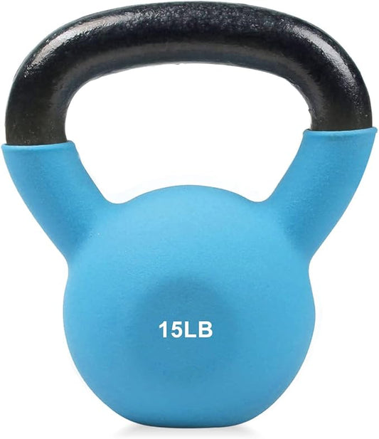RitFit Neoprene Coated Solid Cast Iron Kettlebell 5 10 15 15 20 20 25 25 30 30 35 35 40 40 45 45 50 50 LB,