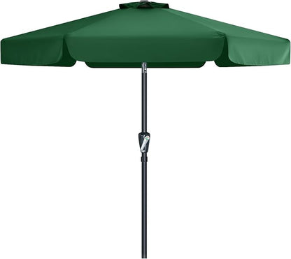 MASTERCANOPY Valance Patio Umbrella for Outdoor Table Market (7.5ft, Forest Green)