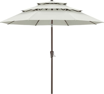 ABCCANOPY Patio Umbrellas 3 Tiers 11FT (Light Beige)