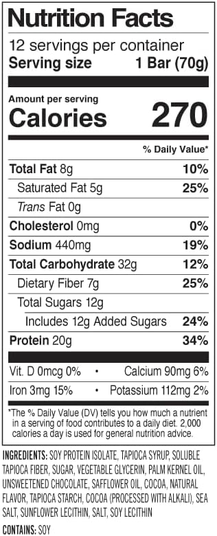 PROBAR - PROTEIN Bar, Mint Chocolate, Non-GMO, Gluten-Free, Healthy, Plant-Based, Whole-Food Ingredients, Natural Energy (12 Count)