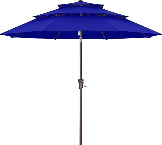 ABCCANOPY Patio Umbrellas 3 Tiers 11FT (Blue)