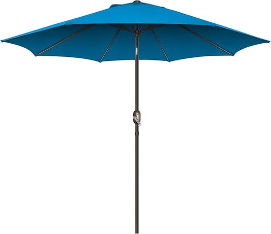 7.5Ft/9Ft Patio Umbrella, UV Protect Pool Umbrella with Heavy Duty Pole,Outdoor Umbrella with Push Botton Tilt & Crank