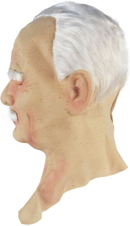 Realistic Old Man Mask Halloween Mask Scary Latex Old Man Grandpa Mask Halloween Wrinkle Face Mask
