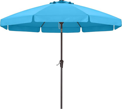 ABCCANOPY Patio Umbrella 11ft, Outdoor Table Umbrella with Push Button Tilt and Crank, 8 Ribs Umbrella for Patio Pool Garden Deck (Turquoise)