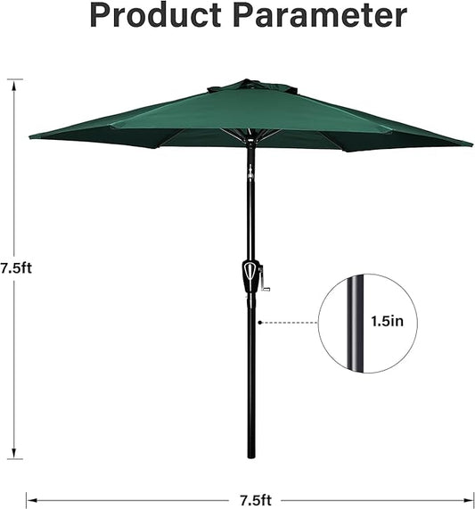 Simple Deluxe 9' Patio Umbrella Outdoor Table Market Yard Umbrella with Push Button Tilt/Crank