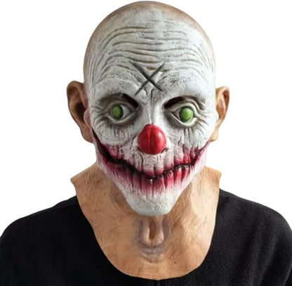 Scary Evil Joker Clown Latex Masks - Halloween Horror Realistic Old Man Cosplay Props for Adults & Parties Props