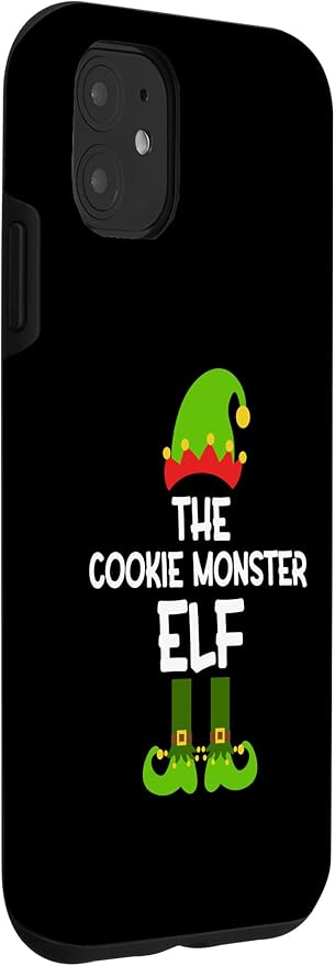 iPhone 11 The Cookie Monster Elf for Matching Family Christmas Case