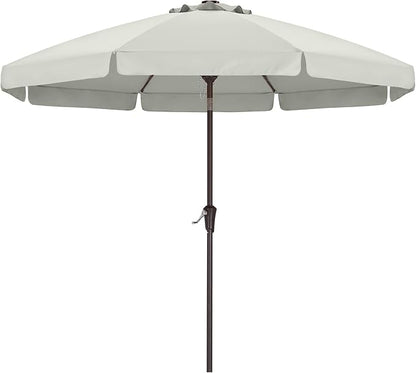 ABCCANOPY Patio Umbrella 11ft, Outdoor Table Umbrella with Push Button Tilt and Crank, 8 Ribs Umbrella for Patio Pool Garden Deck (Light Beige)