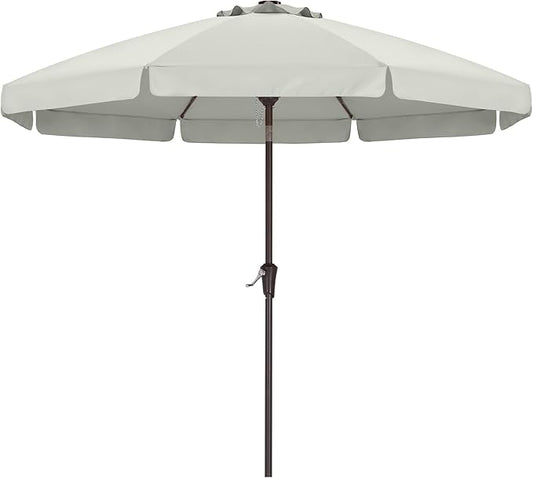 ABCCANOPY Patio Umbrella 11ft, Outdoor Table Umbrella with Push Button Tilt and Crank, 8 Ribs Umbrella for Patio Pool Garden Deck (Light Beige)