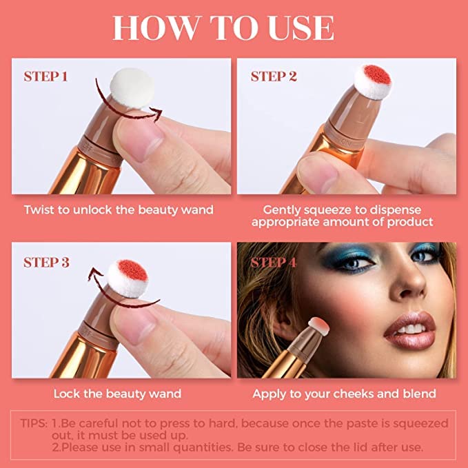 Blush Dreams Contour Beauty Wand, Liquid Face Concealer Highlighter (H2))