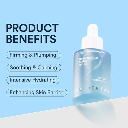 ANOTHER FACE PEPTATHENOL10™ Barrier Serum, Glowing & Firming for Anti Aging, Skin Barrier Repairing, Soothing & Calming Sensitive Skin, Hydrating for Dry Skin, Vegan, Korean Skin Care, 1.35 Fl. Oz