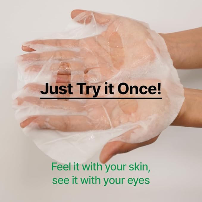 Silk Peptide Authentic Glow Sheet Mask, firming and lifting for dry skin, Korean glass skin and instant glow, and tightening, pore shrink, rejuvenate, easy & quick, Korean skincare, 10 sheets/0.7 oz