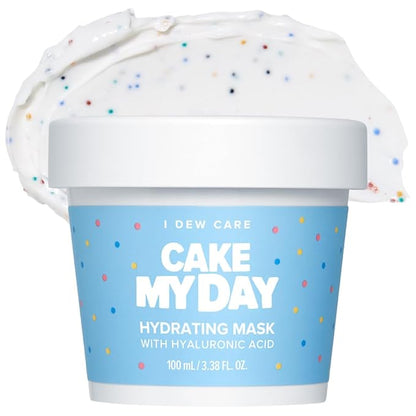 I DEW CARE Wash Off Face Mask - Cake My Day | With Hyaluronic Acid, Self Skin Care, Facial Treatment, Vegan, Cruelty-Free, Paraben-Free, Exfoliating, Deep Cleansing Detox, 3.38 Oz