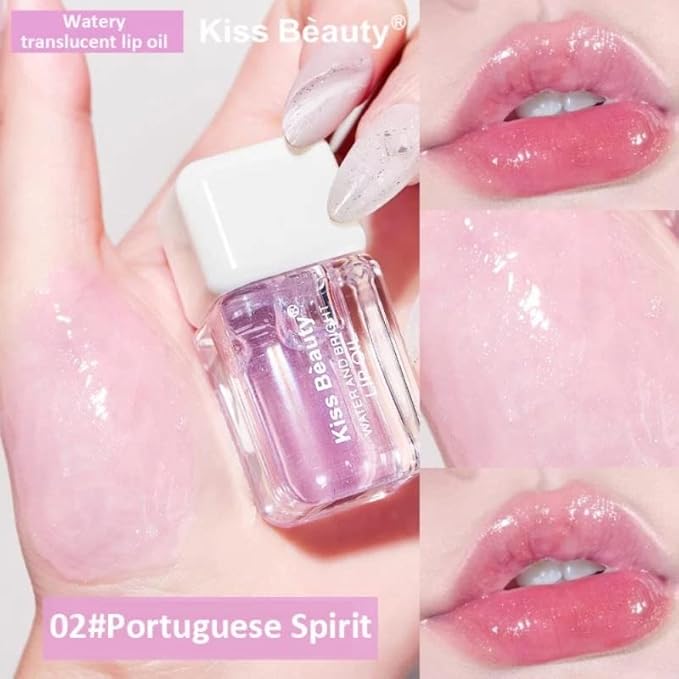 4-Piece Lip Oil & Gloss Kit - Hydrating, Plumping Lip Care with Pearl & Shimmer