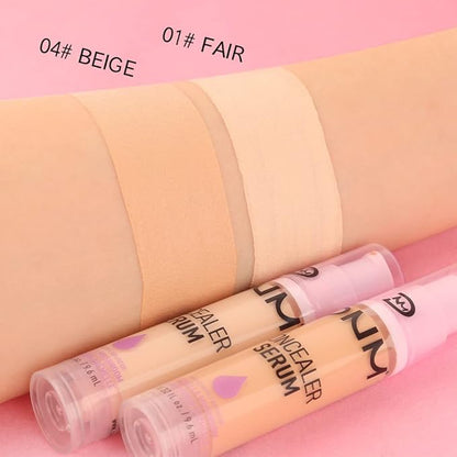 2Pcs Hydrating Liquid Concealer Serum for Women,Lightweight Warm