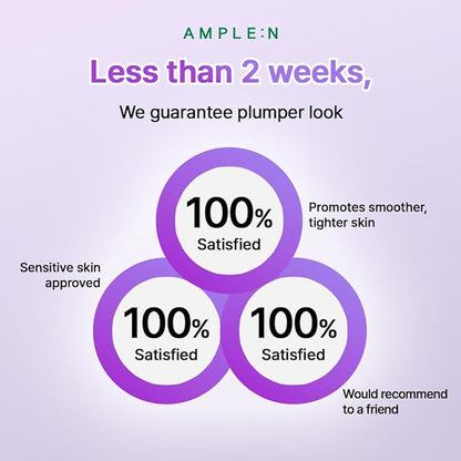 AMPLE:N Peptide Shot Serum 2X – Intensive Age Defying Concentrate Face Serum with Peptide Threads – Erasing Wrinkles and Improve Firmness – Lifting Sagging Skin – Plump, Repairs Skin, 3.38 fl.oz.