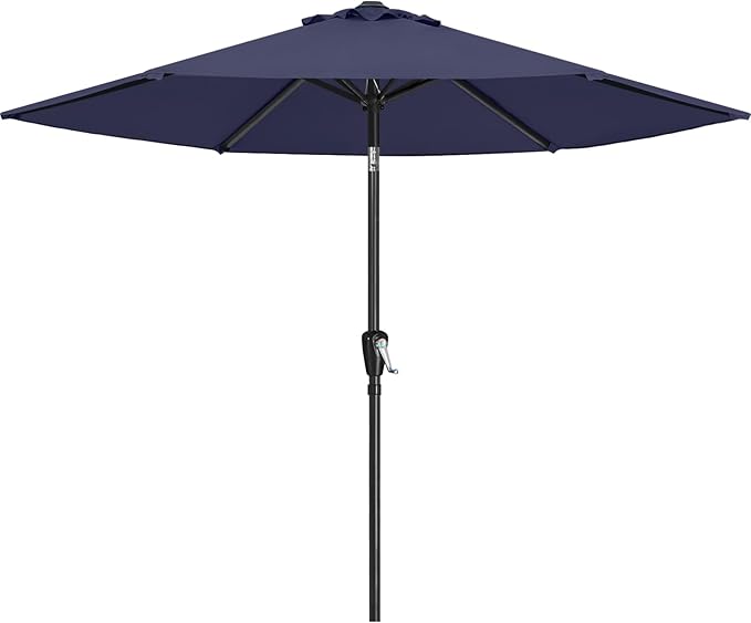 ABCCANOPY 7.5FT Outdoor Patio Umbrella, UV Protection Table Umbrella w/Crank for Easy Set Up, Suitable for Garden, Lawn, Deck & Backyard (Navy Blue)