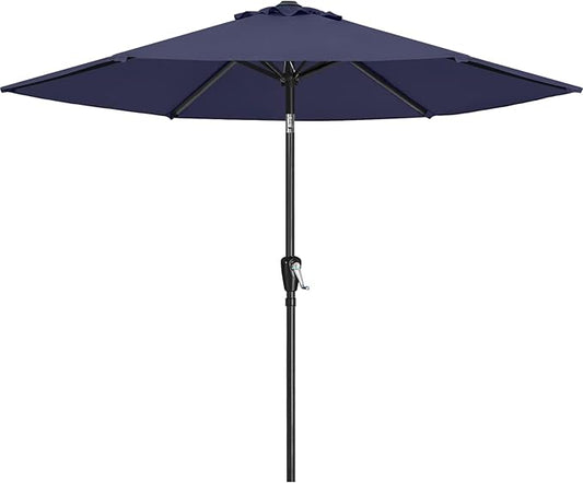 ABCCANOPY 7.5FT Outdoor Patio Umbrella, UV Protection Table Umbrella w/Crank for Easy Set Up, Suitable for Garden, Lawn, Deck & Backyard (Navy Blue)