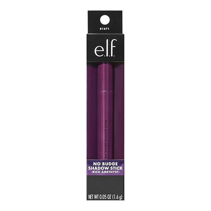 e.l.f. No Budge Shadow Stick, Longwear, Smudge-Proof Eyeshadow, Twist-up Design & Built-in Sharpener, Vegan & Cruelty-Free, Rich Amethyst