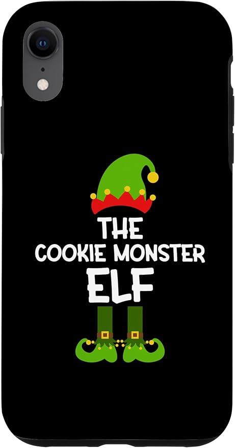 iPhone XR The Cookie Monster Elf for Matching Family Christmas Case