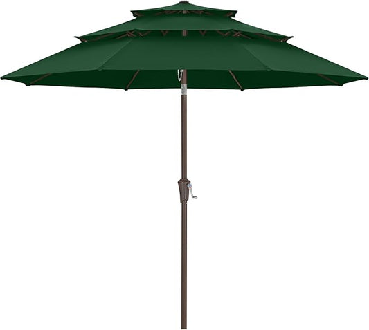 ABCCANOPY Patio Umbrellas 3 Tiers 11FT (Green)