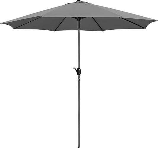 Yaheetech Patio Umbrella, 10FT Outdoor Table Umbrella Market Umbrella with Push Button Tilt and Crank, Yard Umbrella with 8 Sturdy Ribs UV Protection for Garden, Deck, Backyard, Pool