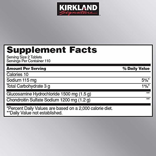 Kirkland Signature Glucosamine & Chondroitin, 220 Tablets (2 Pack)