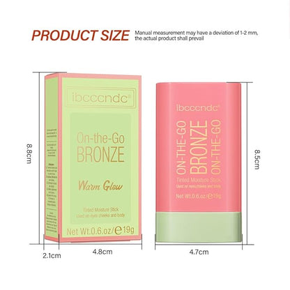 Unyoke Soft Creamy Highlighter Blush Stick,Smooth Shimmer Bronzer 0.6 Oz