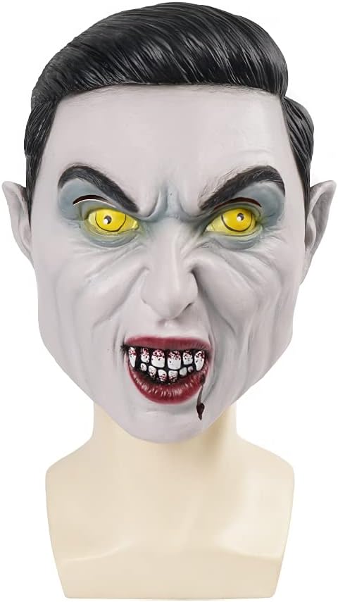EraSpooky Vampire Mask for Men Halloween Costume Novelty Full Head Latex Masks