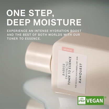 Barrier Enhancing Toner to Essence Bundle (50ml+200ml) | Moisturizing Lotion for Skin Barrier Repair, Glow & Soothing | Vegan Hypoallergenic Glass Skin Korean Skincare | Sensitive & Dry Skin