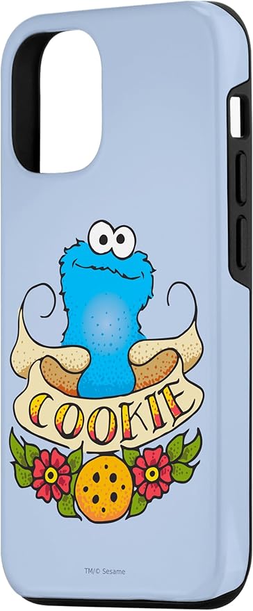iPhone 12/12 Pro Sesame Street Cookie Monster Cookie Tattoo Case