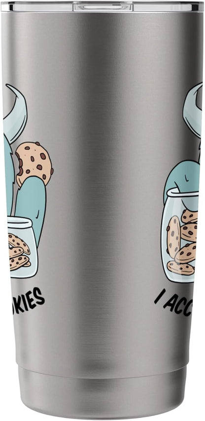 Cute Monster Cookie Lover Delight Stainless Steel Insulated Tumbler