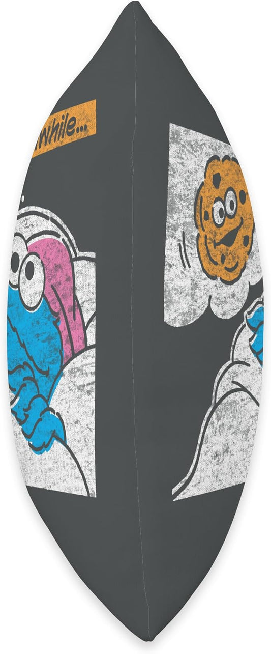 Sesame Street Cookie Monster Meanwhile Throw Pillow, 18x18, Multicolor