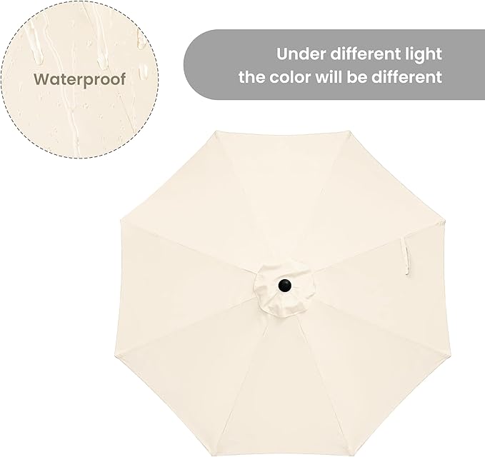 Simple Deluxe 9' Patio Umbrella Outdoor Table Market Yard Umbrella with Push Button Tilt/Crank