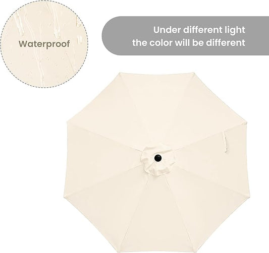 Simple Deluxe 9' Patio Umbrella Outdoor Table Market Yard Umbrella with Push Button Tilt/Crank