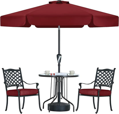 MASTERCANOPY Valance Patio Umbrella for Outdoor Table Market (7.5ft, Burgundy)