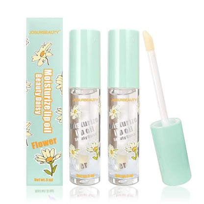 Hydrating Lip oil for women - clear lip gloss oil, Plumping Lip Oil for Dry Lip and Lip Care, Non-Sticky Long Lasting Lip Oil Gloss, Shiny and Moisturizing Transparent Lip Oil Gloss