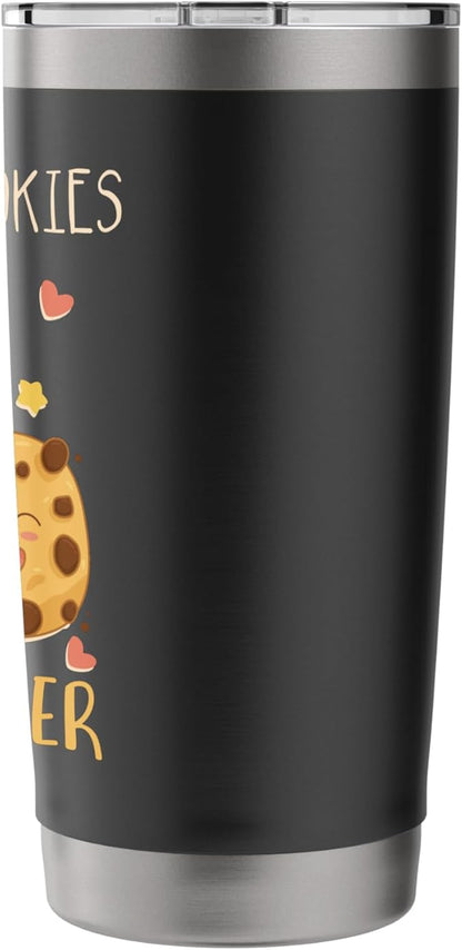 Without Cookies Im Just A Monster Funny Cookie Lover Stainless Steel Insulated Tumbler
