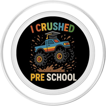I Crushed Preschool Monster Truck Cap Preschool Graduation PopSockets PopGrip for MagSafe