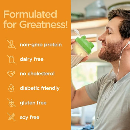 Vegansmart Naturade Plant Based Vegan Protein Powder - All-in-One Nutritional Shake Protein Blend - Gluten Free & Non-GMO - Chai (15 Servings)