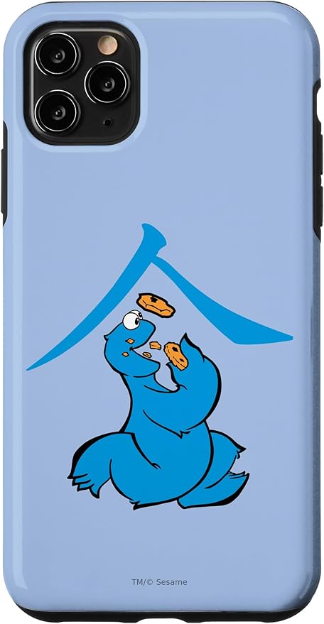 iPhone 11 Pro Max Sesame Street Cookie Monster Eat in Kanji Case